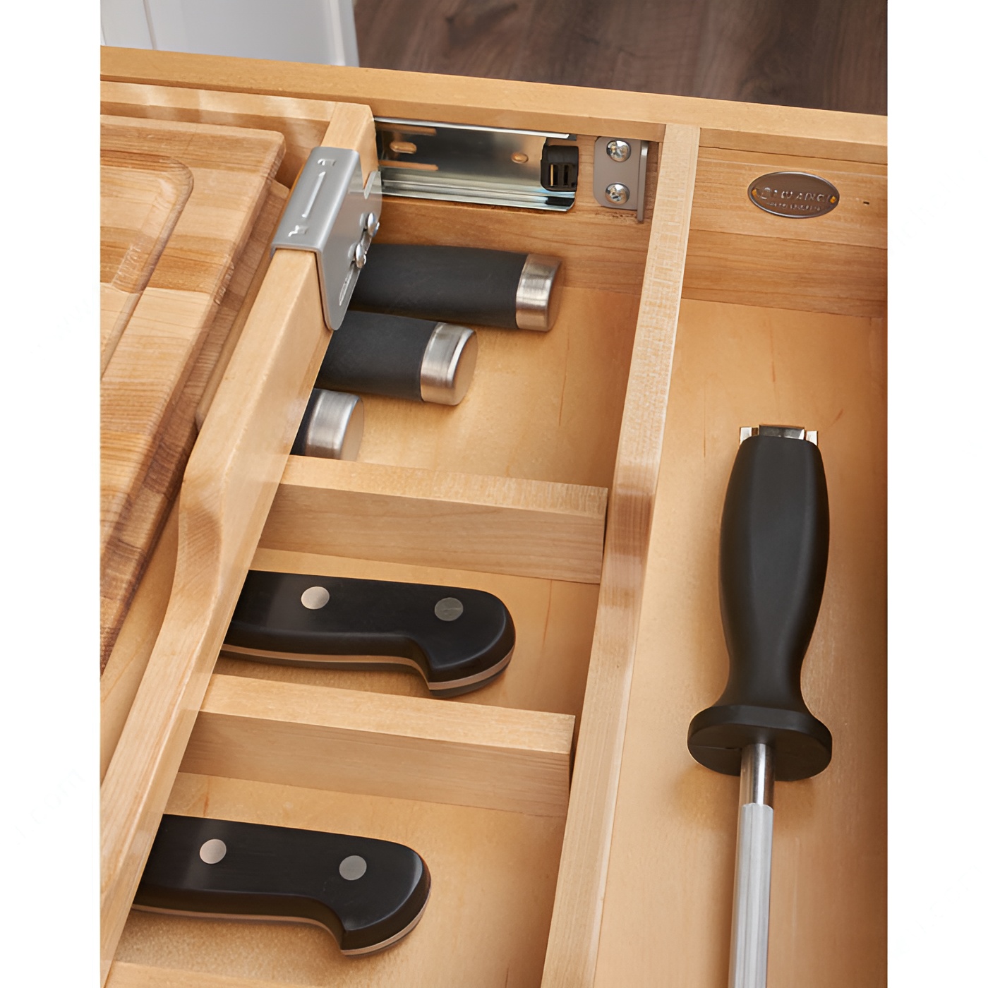 Richelieu 4KCB24SC1 Combination Knife and Cutting Board Drawer